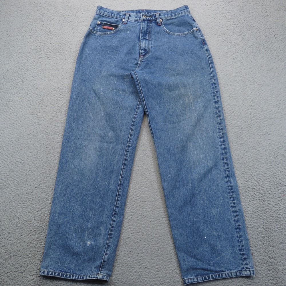 VTG Pepe Jeans London Men 32 Baggy Embroidered Y2K Skater Grunge Blue Jeans